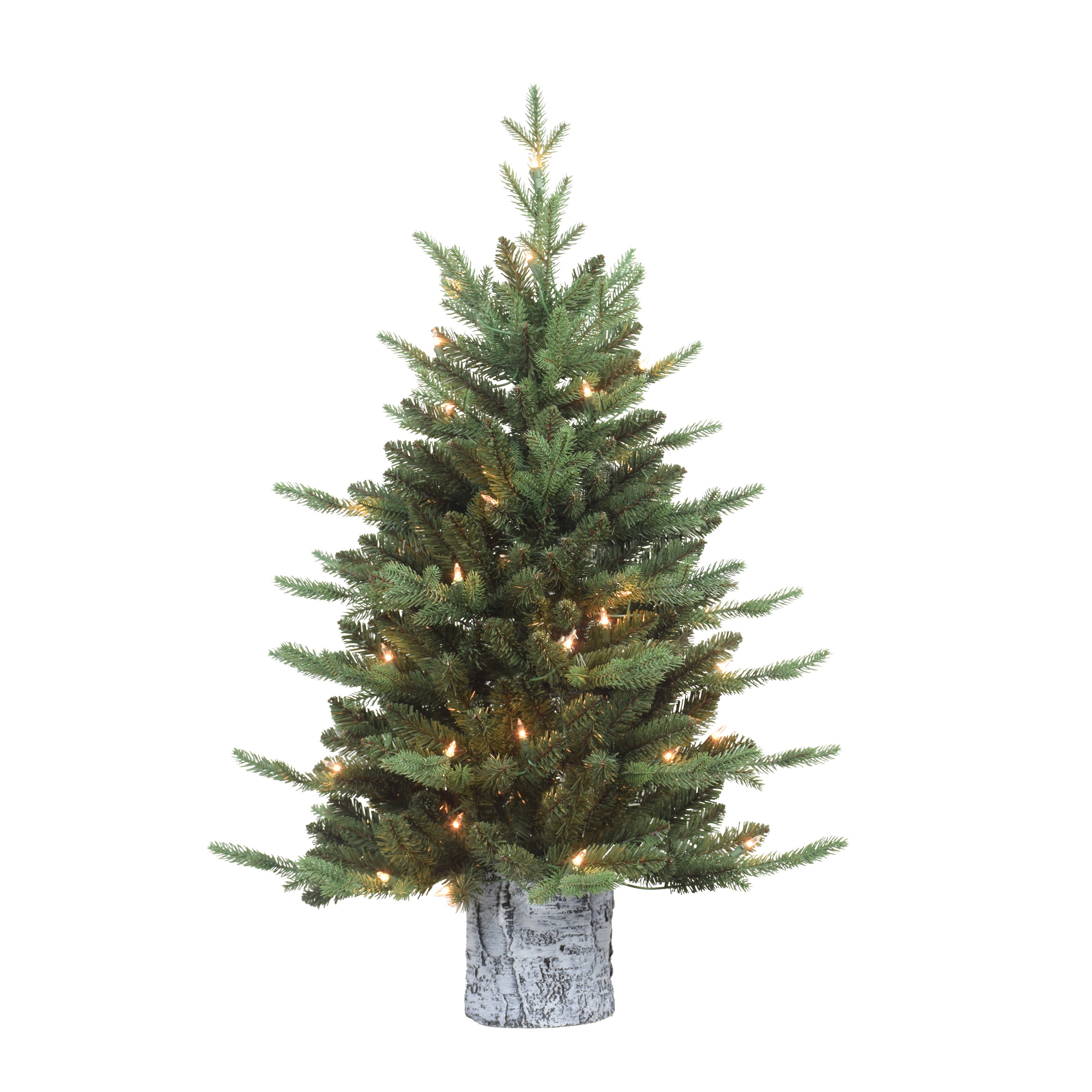 artificial christmas potted plants Puleo International Pre-Lit 3' Potted Artificial Christmas Tree with 50 Lights, Green
