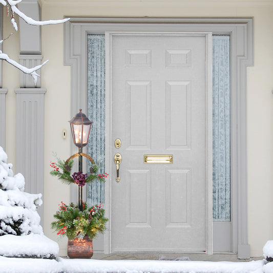 4 ft Pre-lit Lamp Post 35 UL Clear Lights Decorative Base