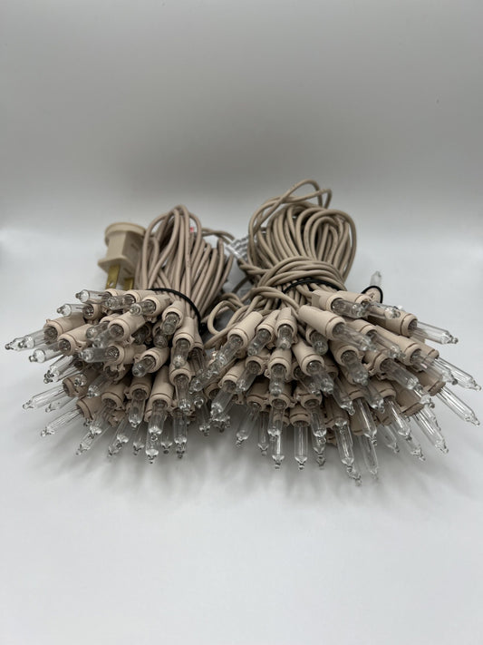 Rose Gold Tinsel Tree Lights