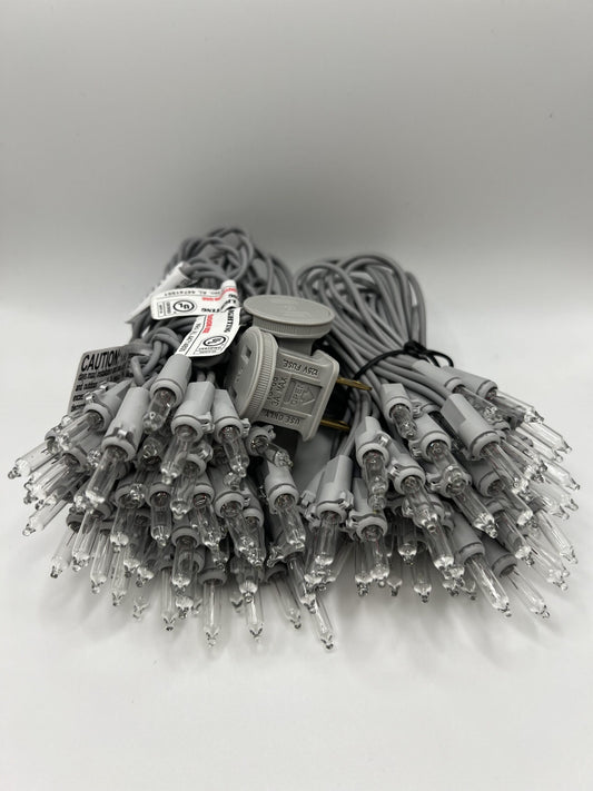 Silver Tinsel Tree Light Set