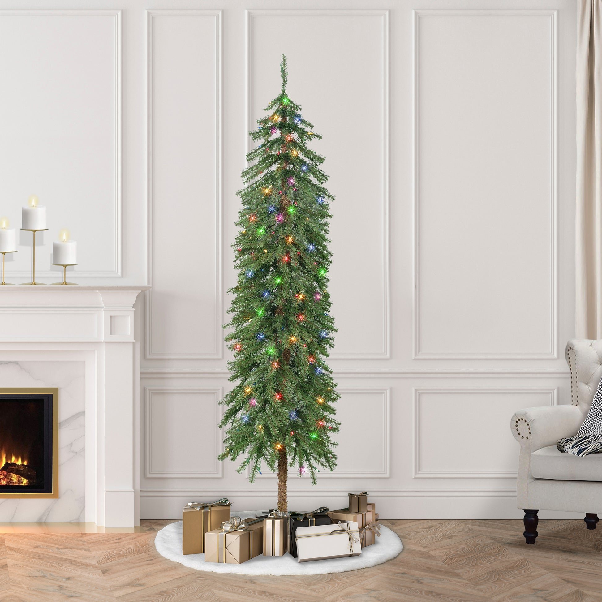 6 / Clear/Multi Incandescent / Green