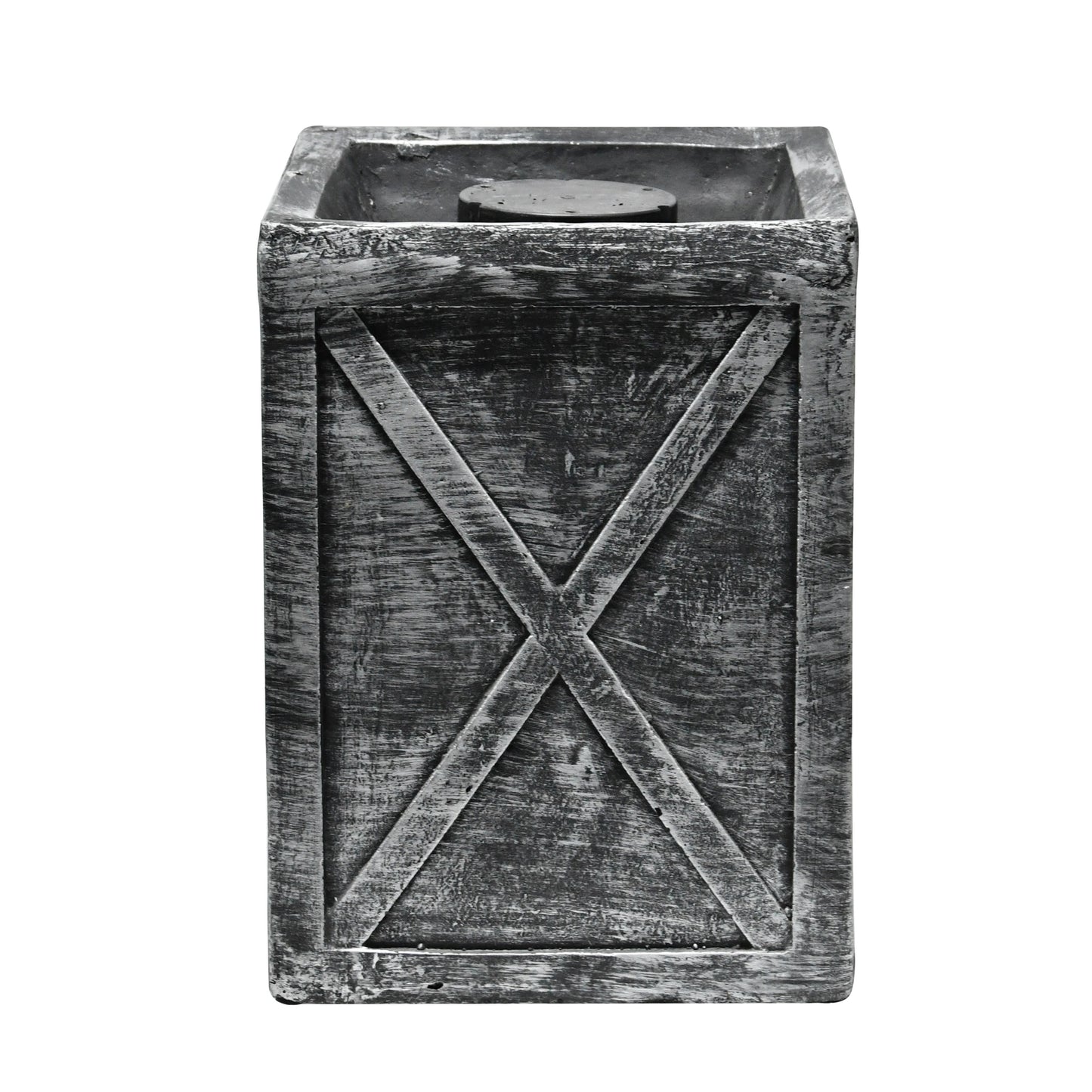 7' Lamp Post with Decorated Garland and 50 Warm White LED Lights