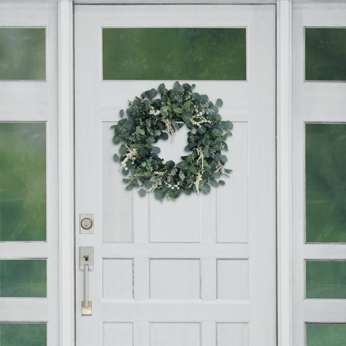 24" Artificial Eucalyptus Floral Spring Wreath