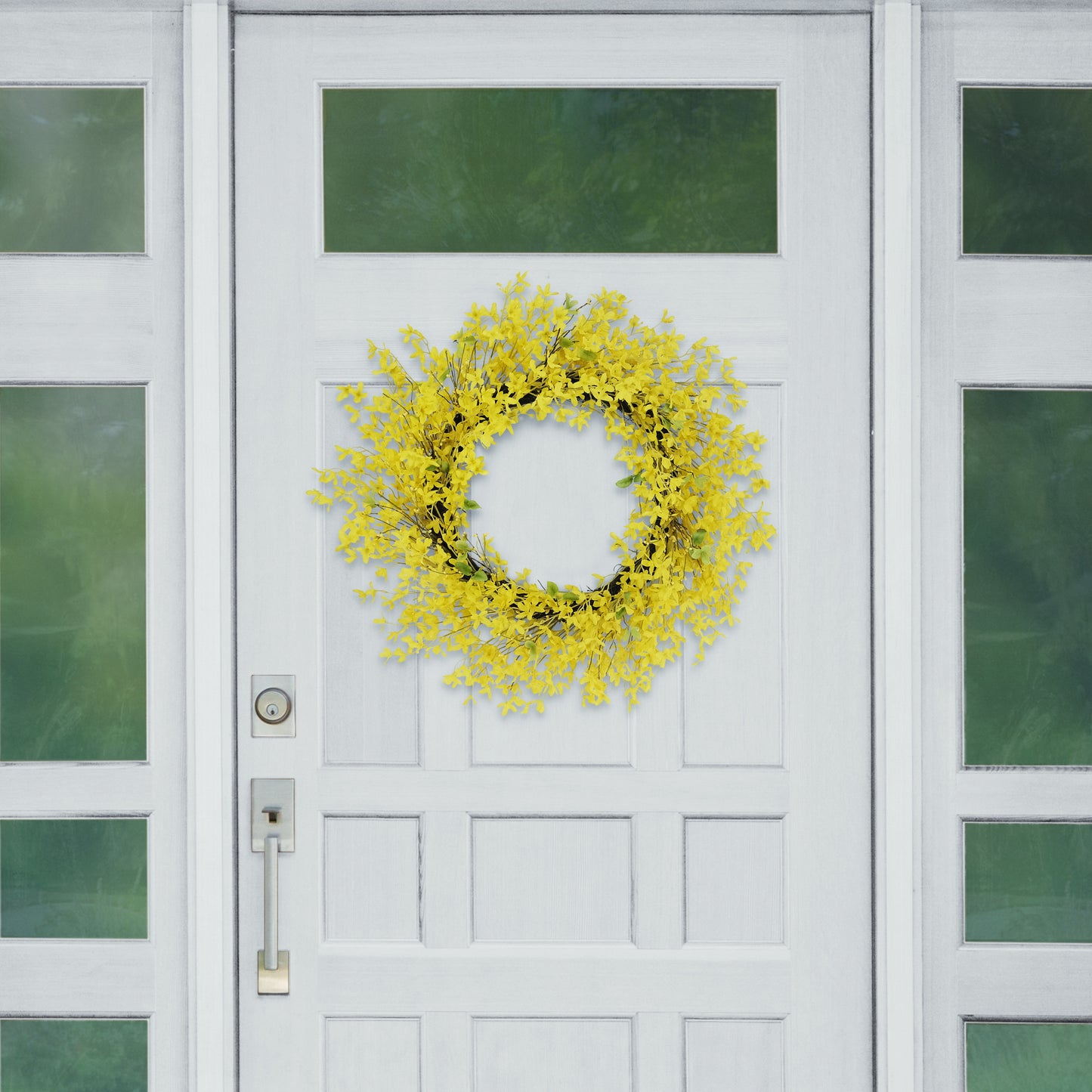 30" Artificial Winter Jasmine Floral Spring Wreath