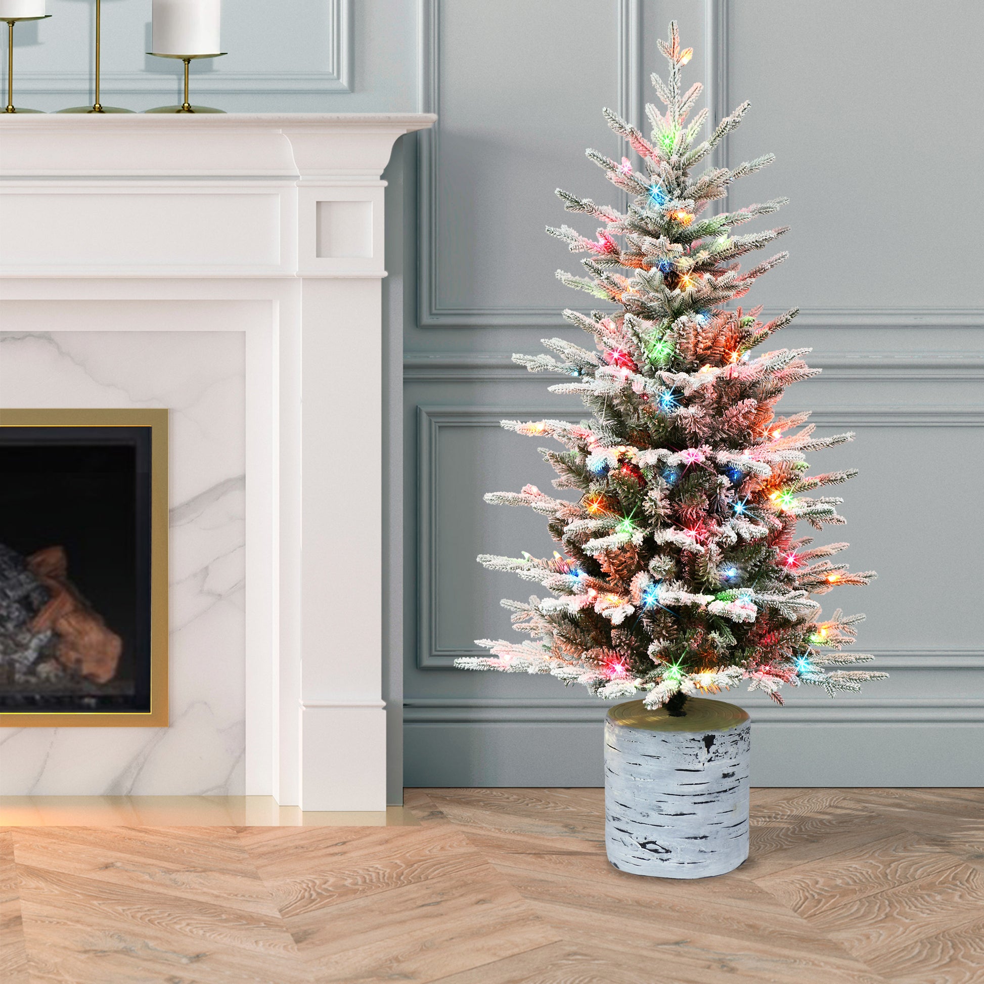 4.5 / Clear/Multi Incandescent / Flocked