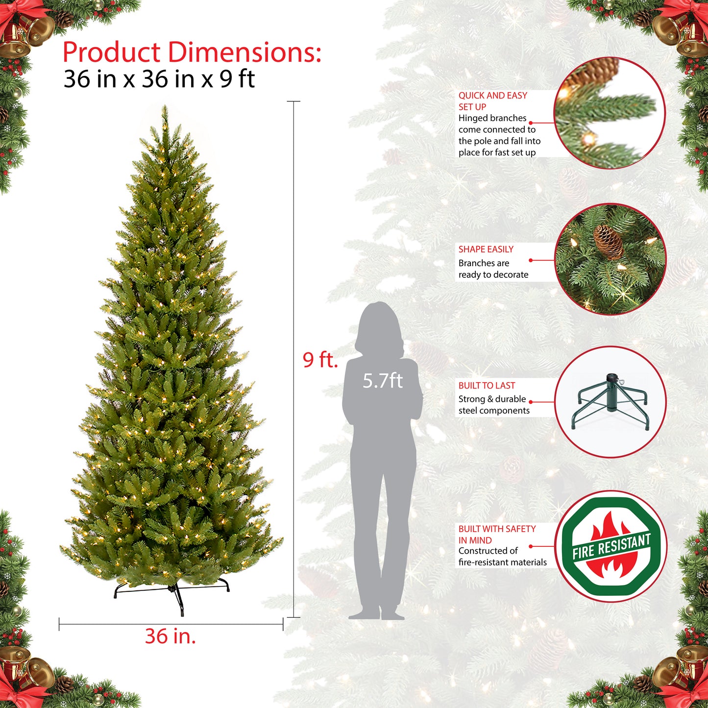 9 / Clear Incandescent / Green