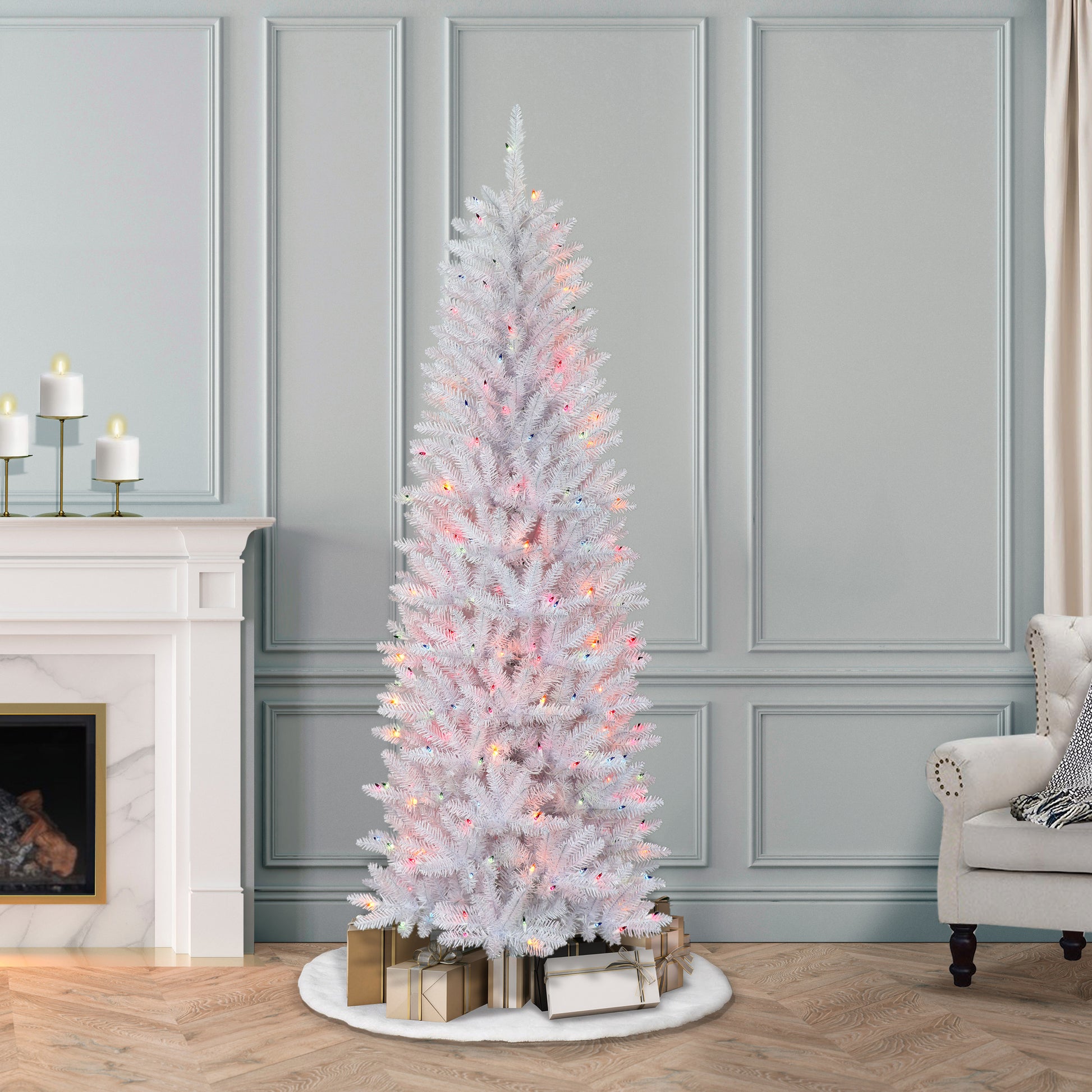 6.5 / Clear/Multi Incandescent / White