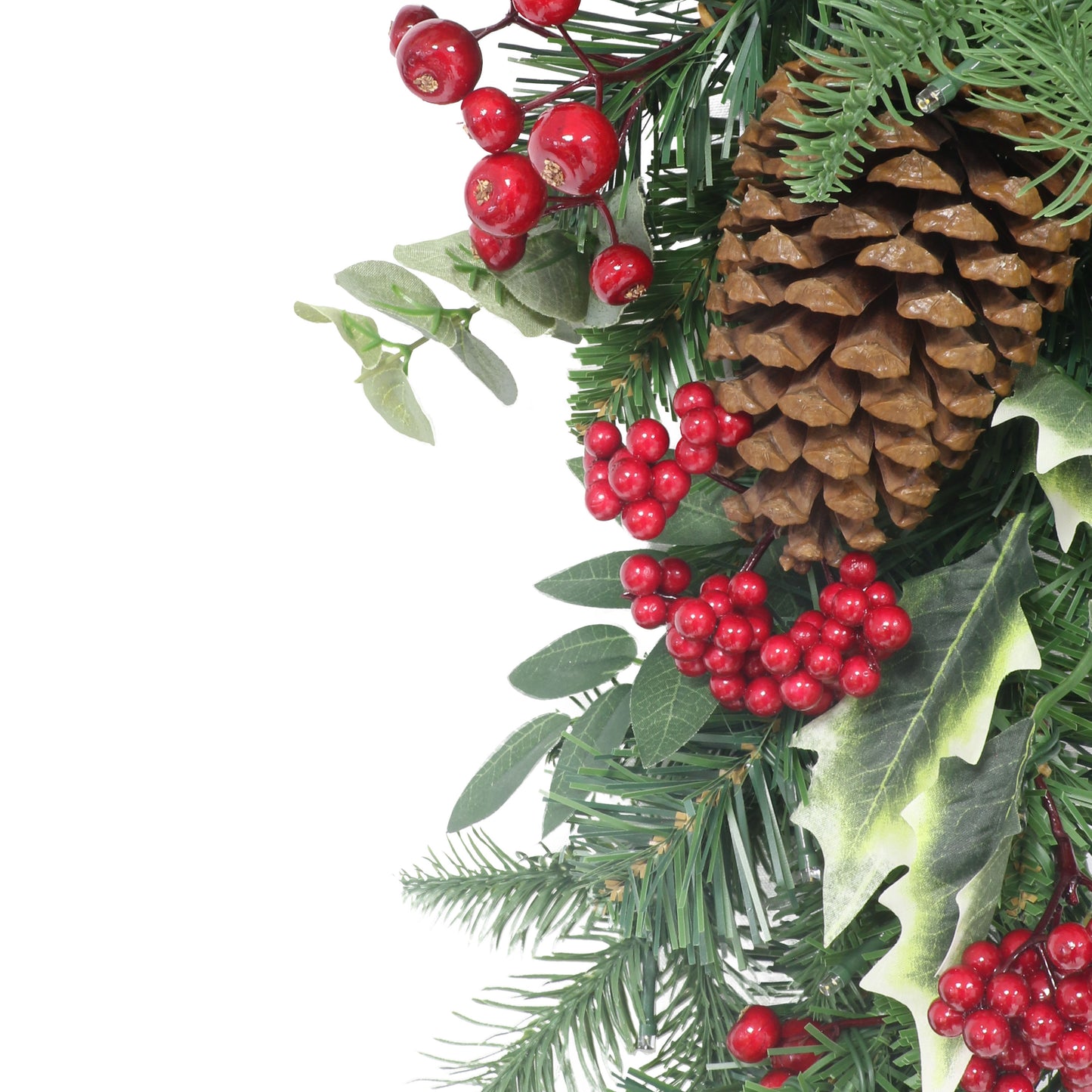 6' x 10" Battery-Operated Pre-Lit Decorated Artificial Garland