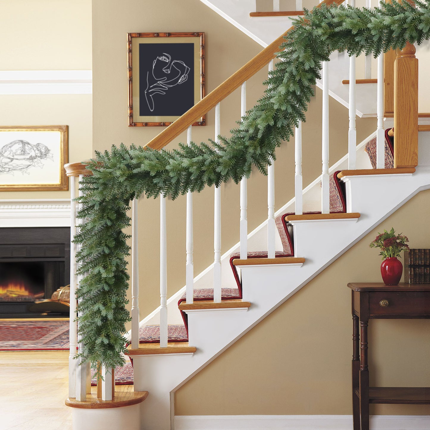 9ft Linden Fir Garland, 360 Branch Tips