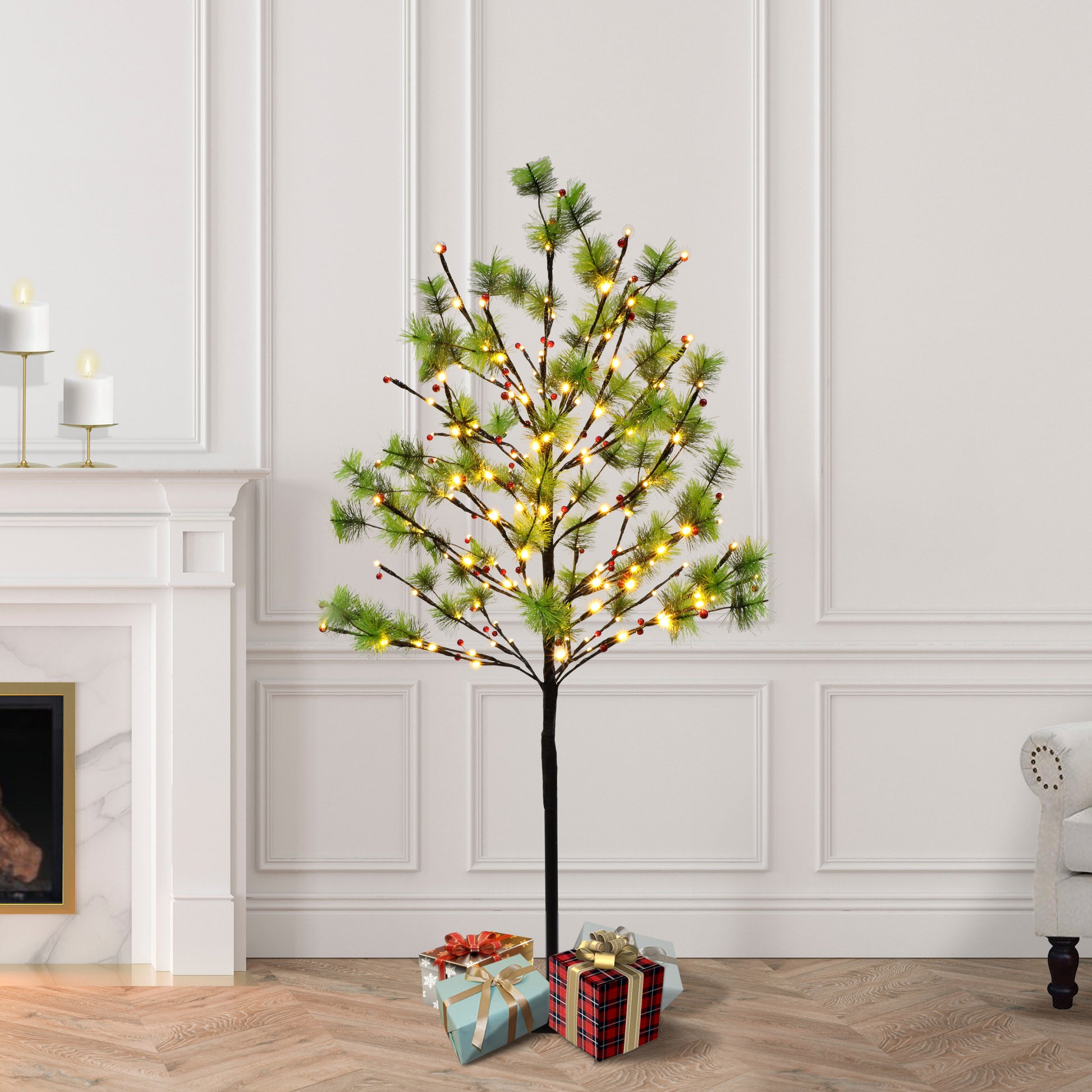 4 / Twinkling Warm White LED / Green