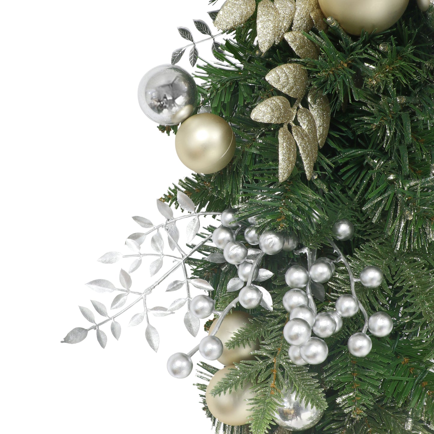 6' x 10" Battery-Operated Pre-Lit Gold Decorated Artificial Garland