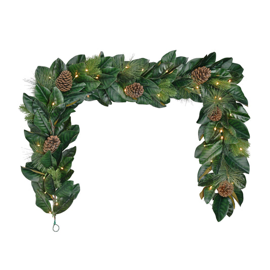 6 ft. x 9 in. Pre-Lit Artificial Garland