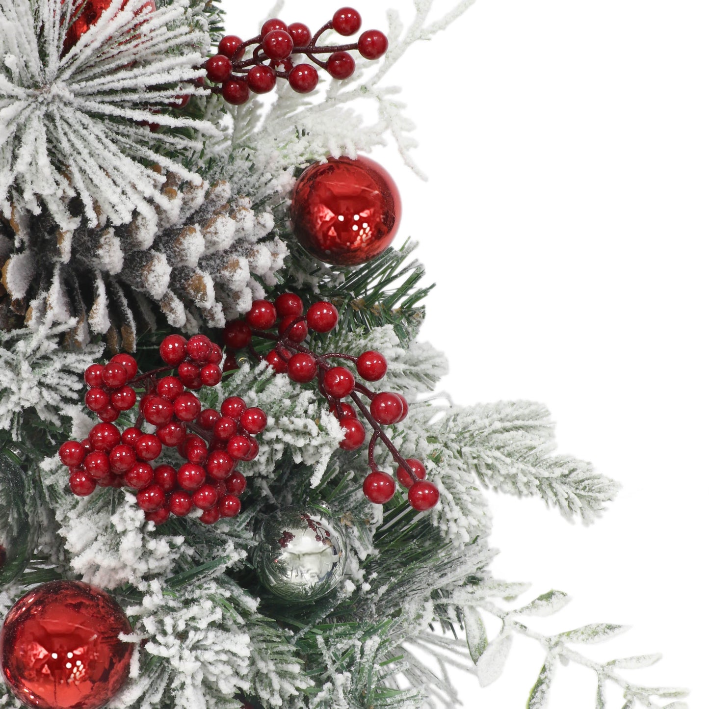 26" Battery-Operated Pre-Lit Decorated Artificial Wreath