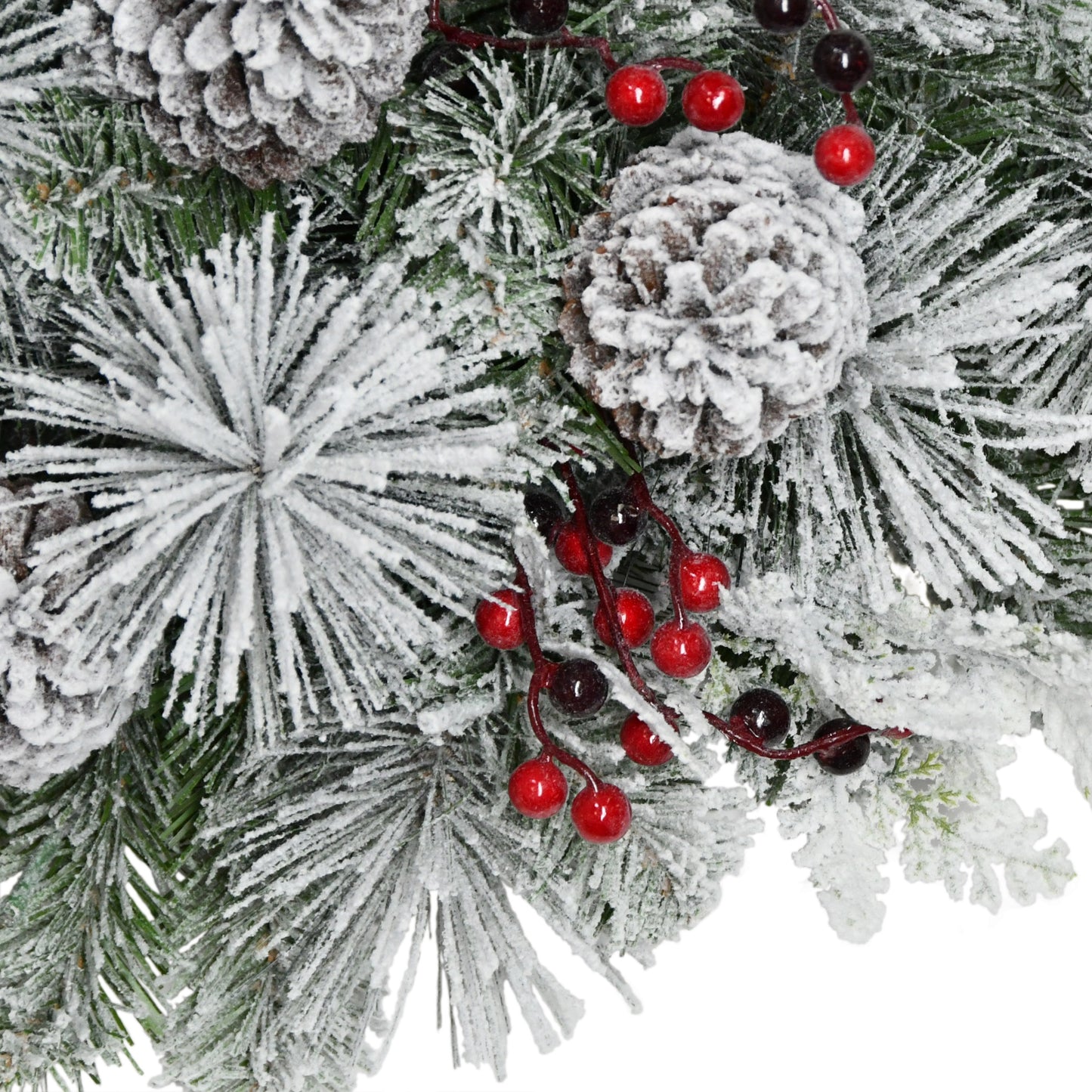 36 in. Pre-Lit Flocked Mailbox Cover