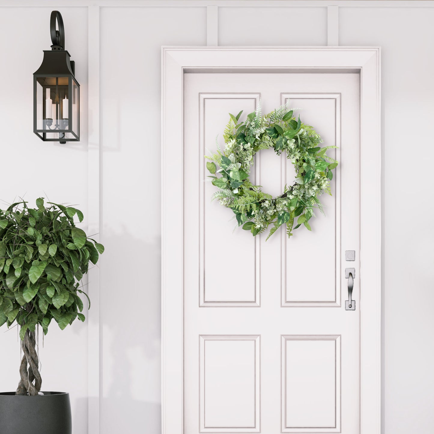 26" Artificial Eucalyptus Floral Spring Wreath