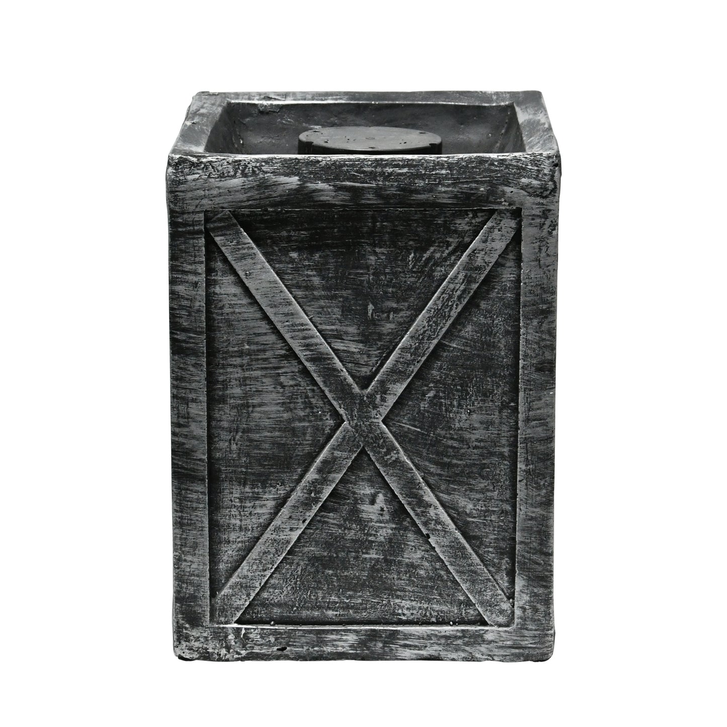 7' Pre-Lit Potted Lamp Post with Warm White LED Lights