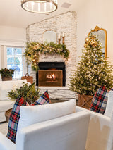 A Puleo artificial Christmas tree set up in a home