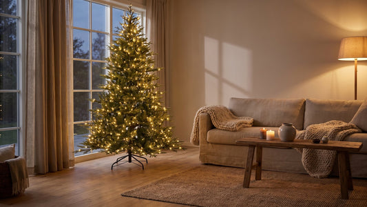 Pre-Lit vs Unlit Christmas Tree: Honest Buying Guide - Puleo artificial product styled in a home setting
