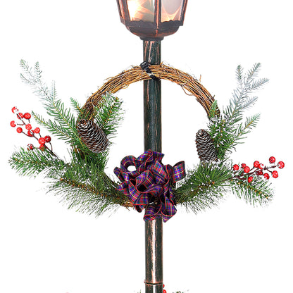 4 ft Pre-lit Lamp Post 35 UL Clear Lights Decorative Base