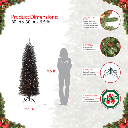 7.5 / Clear Incandescent / Black