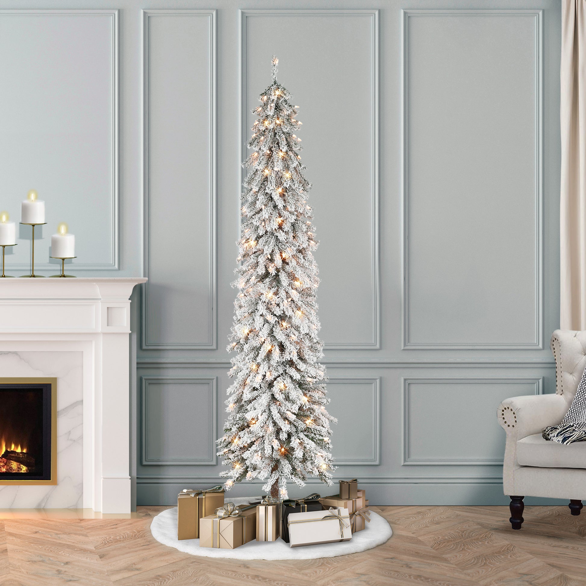 6 / Clear Incandescent / Flocked