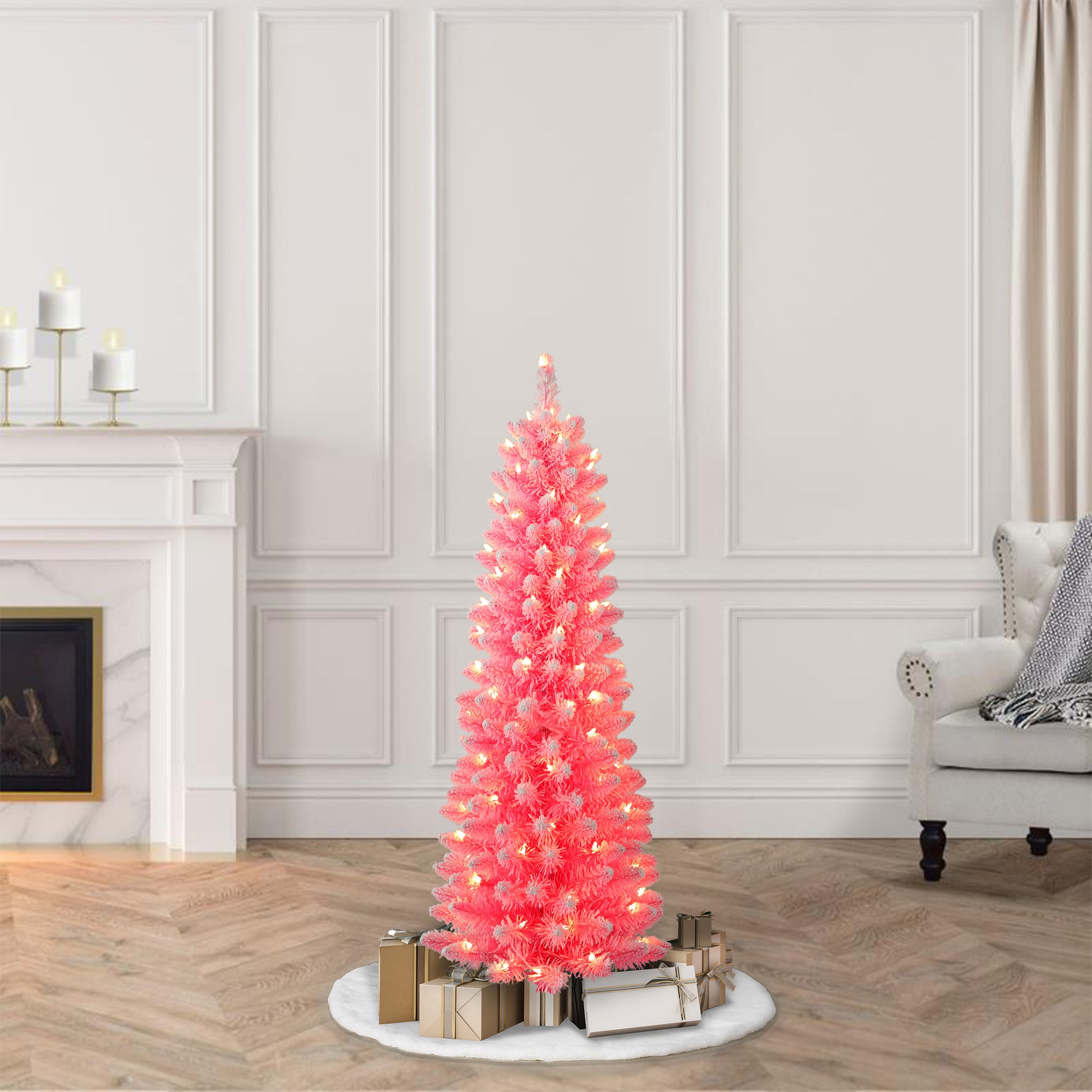 4.5 / Flocked Pink