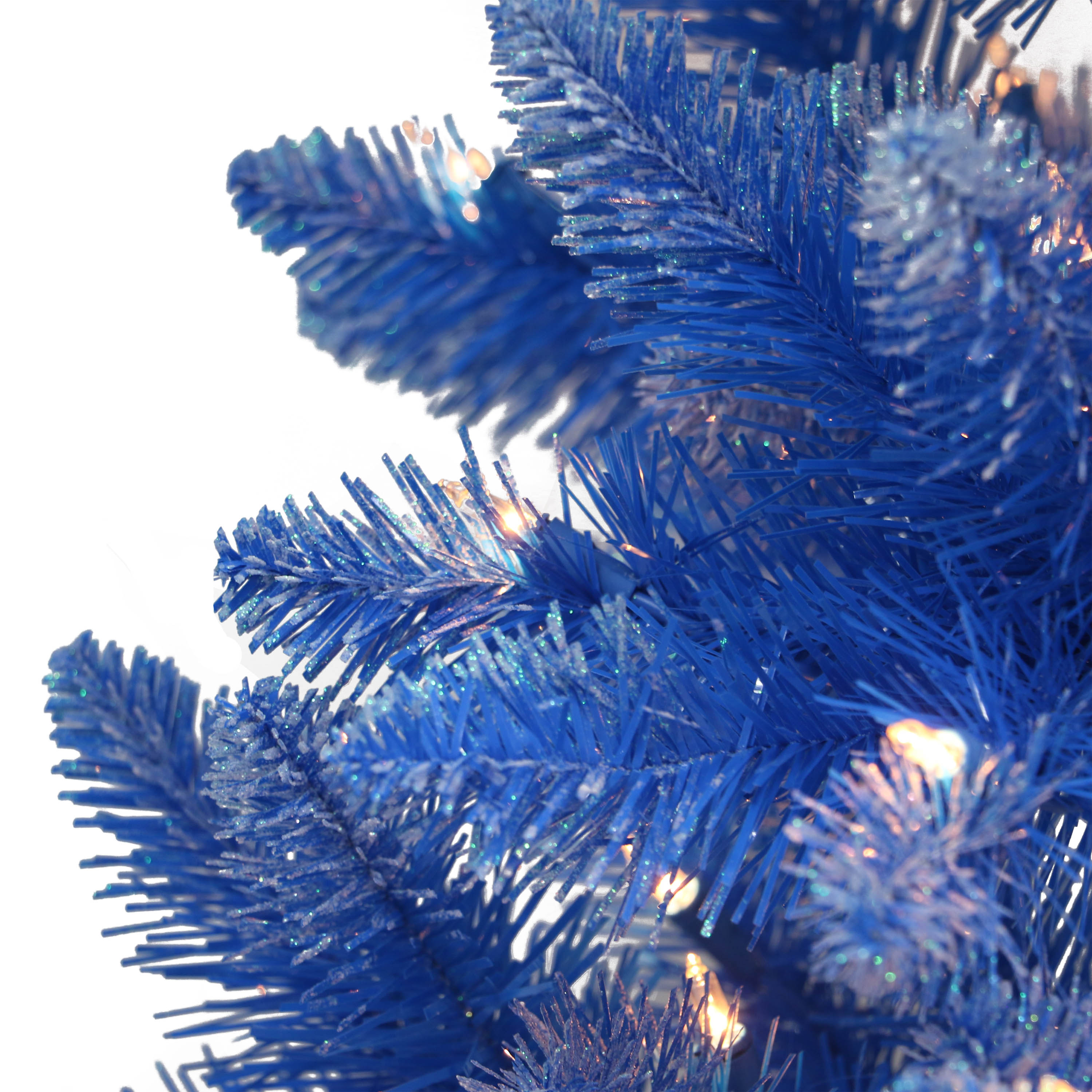 4' Pre-Lit Fashion Blue Artificial Christmas Tree - Thumbnail 4