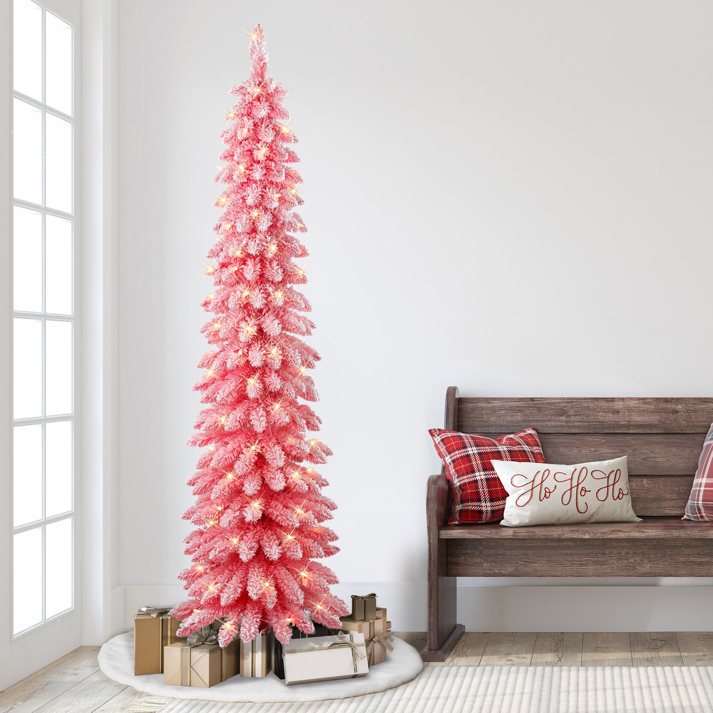 7 / Flocked Pink
