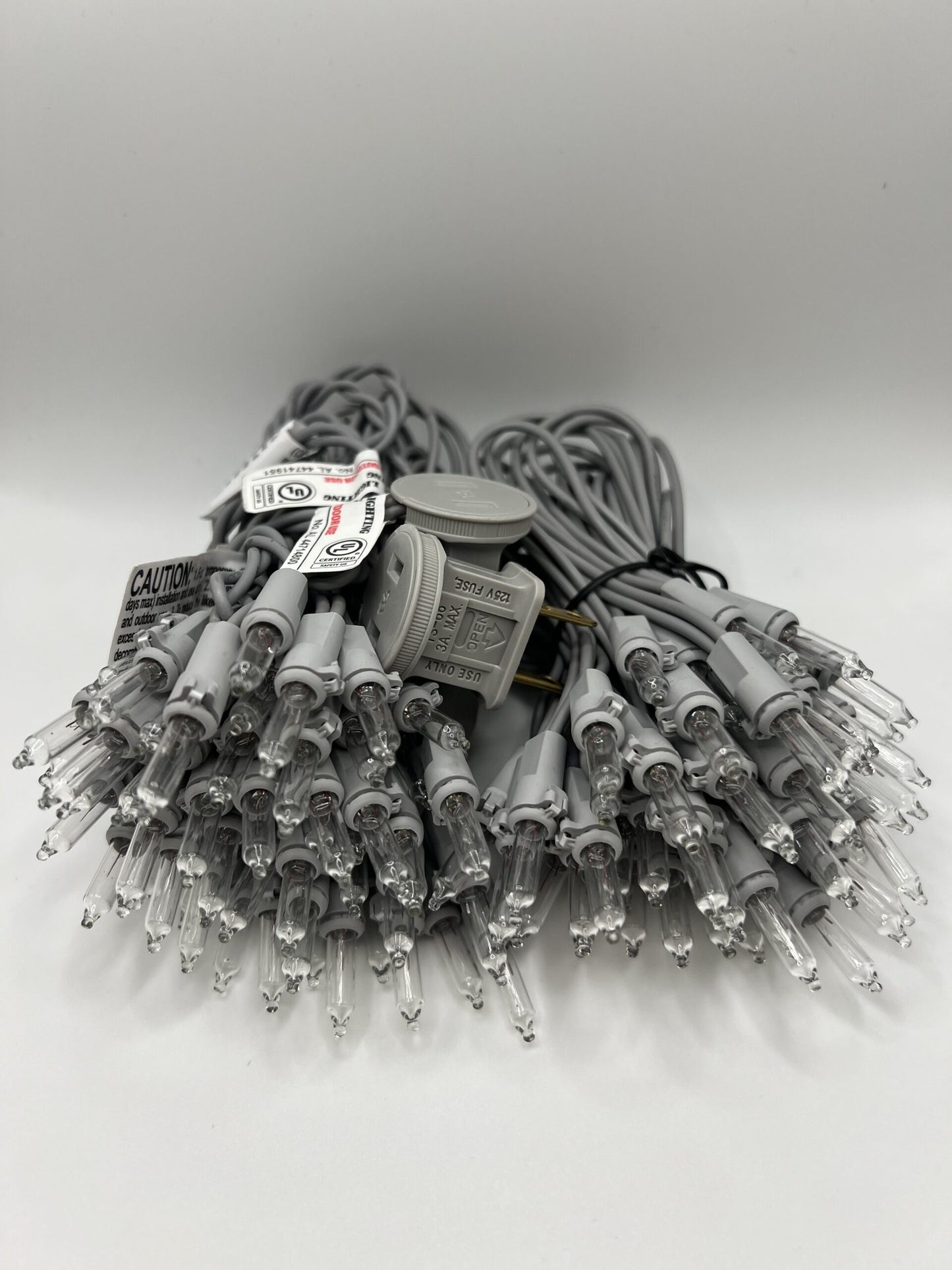 Silver Tinsel Tree Light Set