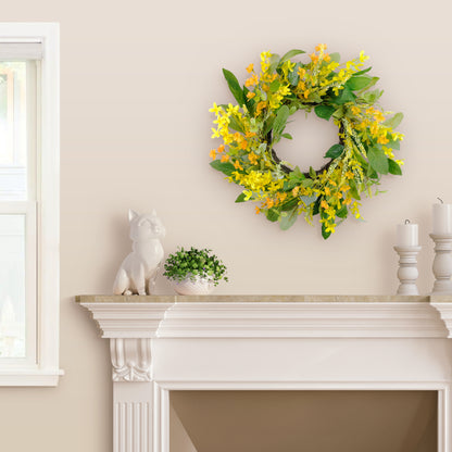 24" Artificial Winter Jasmine Floral Spring Wreath