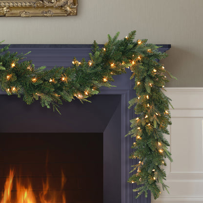 9 ft x 10" Pre-Lit Balsam Fir Garland