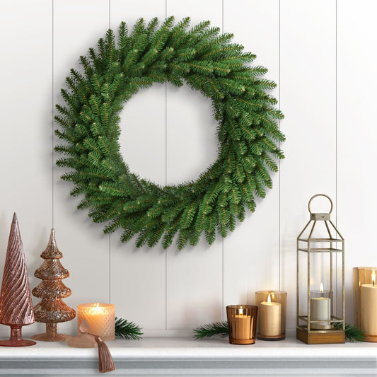 24" Mountain View Spruce Wreath, 170 Branch Tips