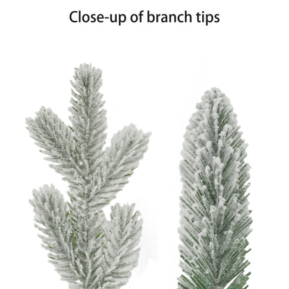 6' x 10" Battery-Operated Pre-Lit Flocked Decorated Artificial Garland
