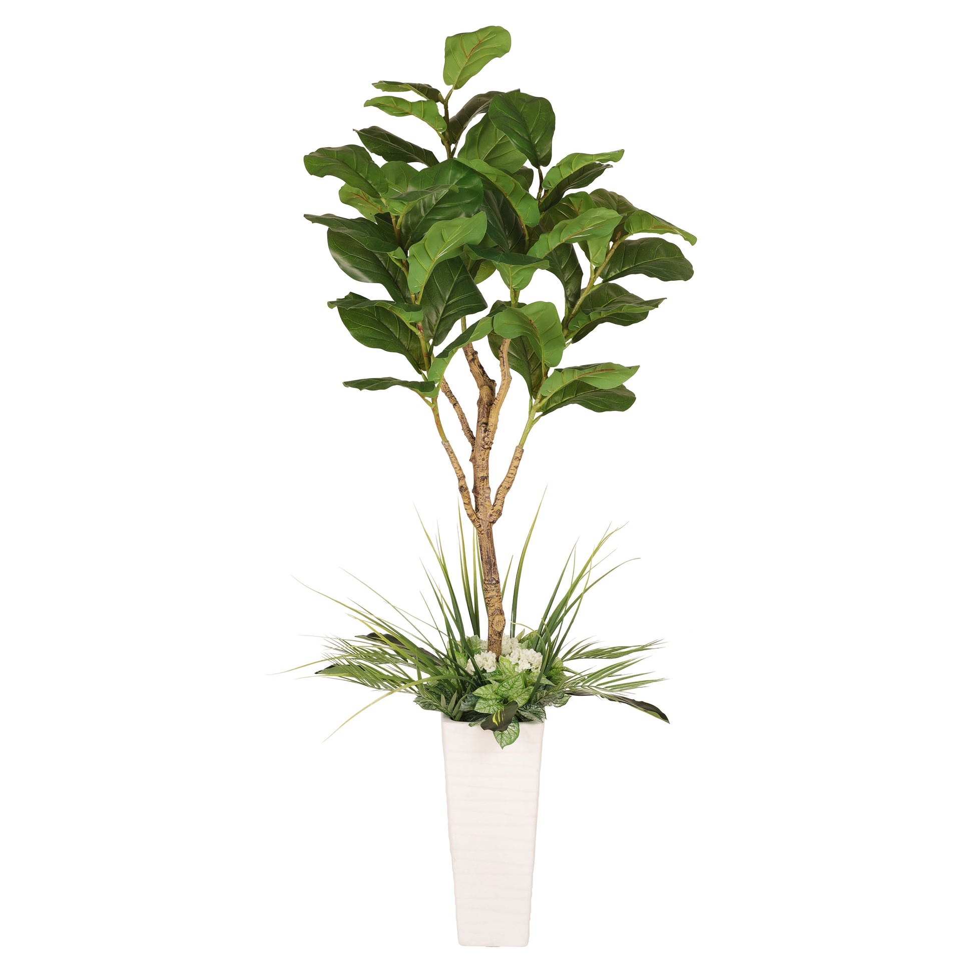 fiddle leaf fig 6 ft Puleo International 6 ft. Artificial Fiddle Leaf Ficus Tree