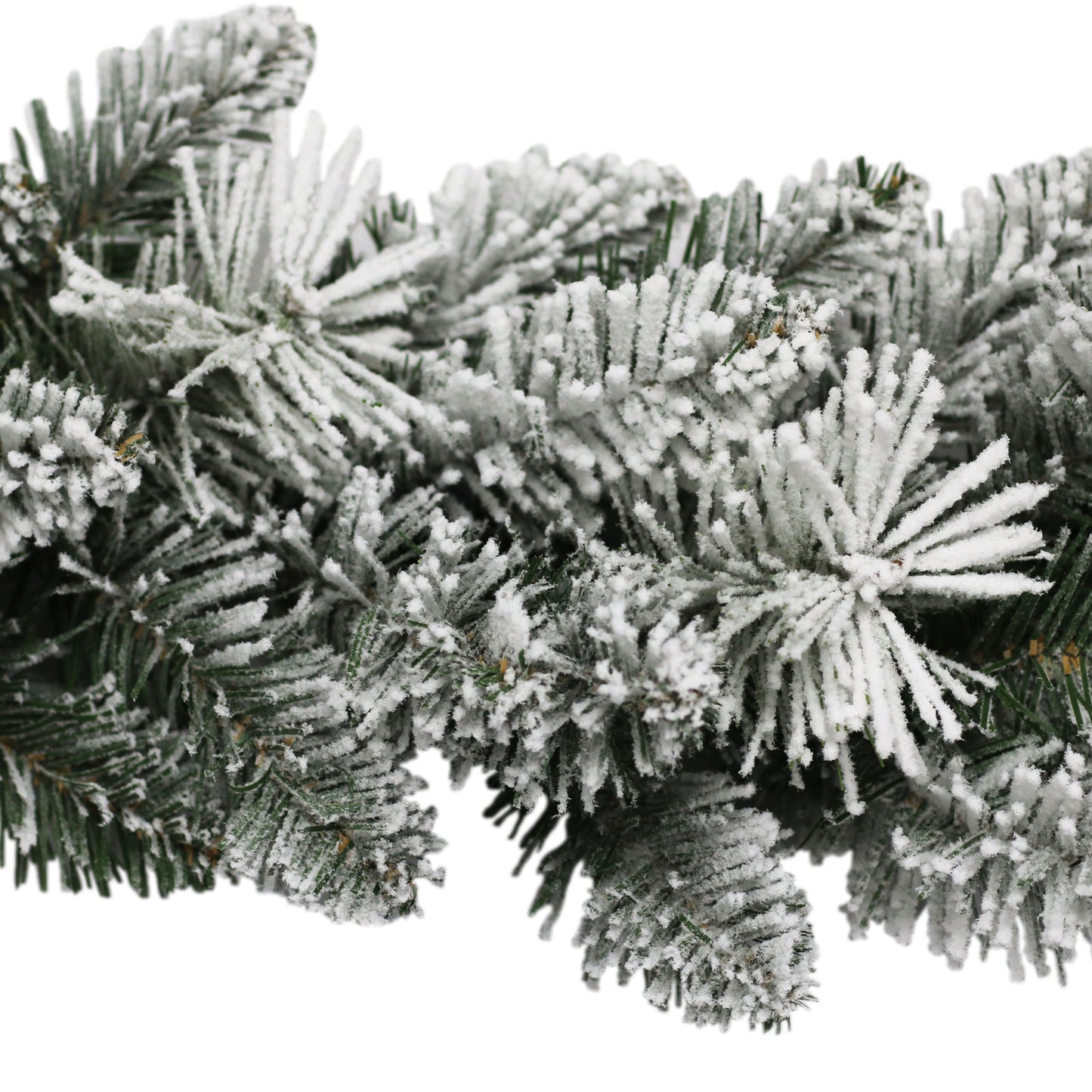 9' Flocked Spruce Garland with 160 Tips