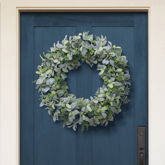 Puleo International 28" Artificial Lambs Ear Wreath