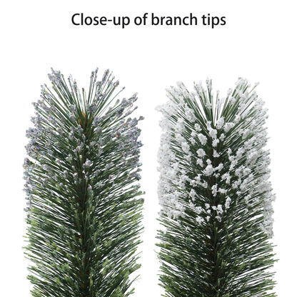 18" Snowy Urn Filler, 48 Tips, 35 B/O Warm White LED Lights (3 x AA batteries not included), On/Off Timer Function, Pine Cones & Berries