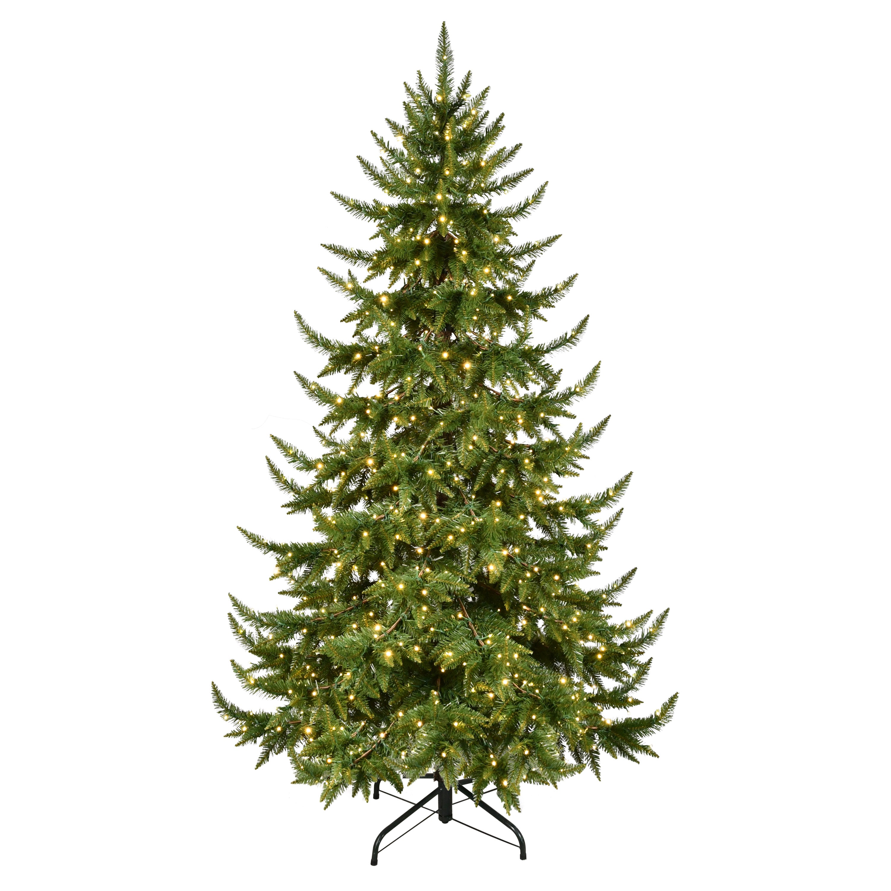 7.5 ft Pre-Lit Classic Spruce Tree | Puleo Christmas Trees – puleointl