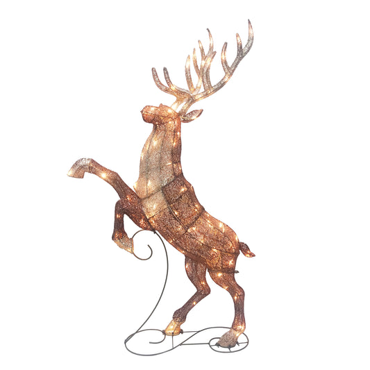 48 in Lighted Elk 90 UL Listed Warm White LED Lights w/ Random Twinkling
