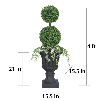 48" Topiary Boxwood Artificial Tree