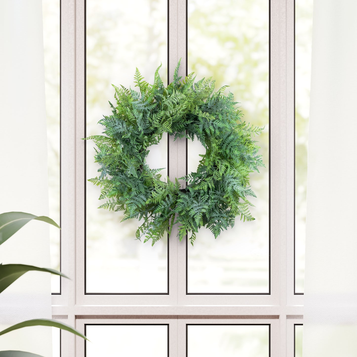 26" Artificial Fern Spring Wreath