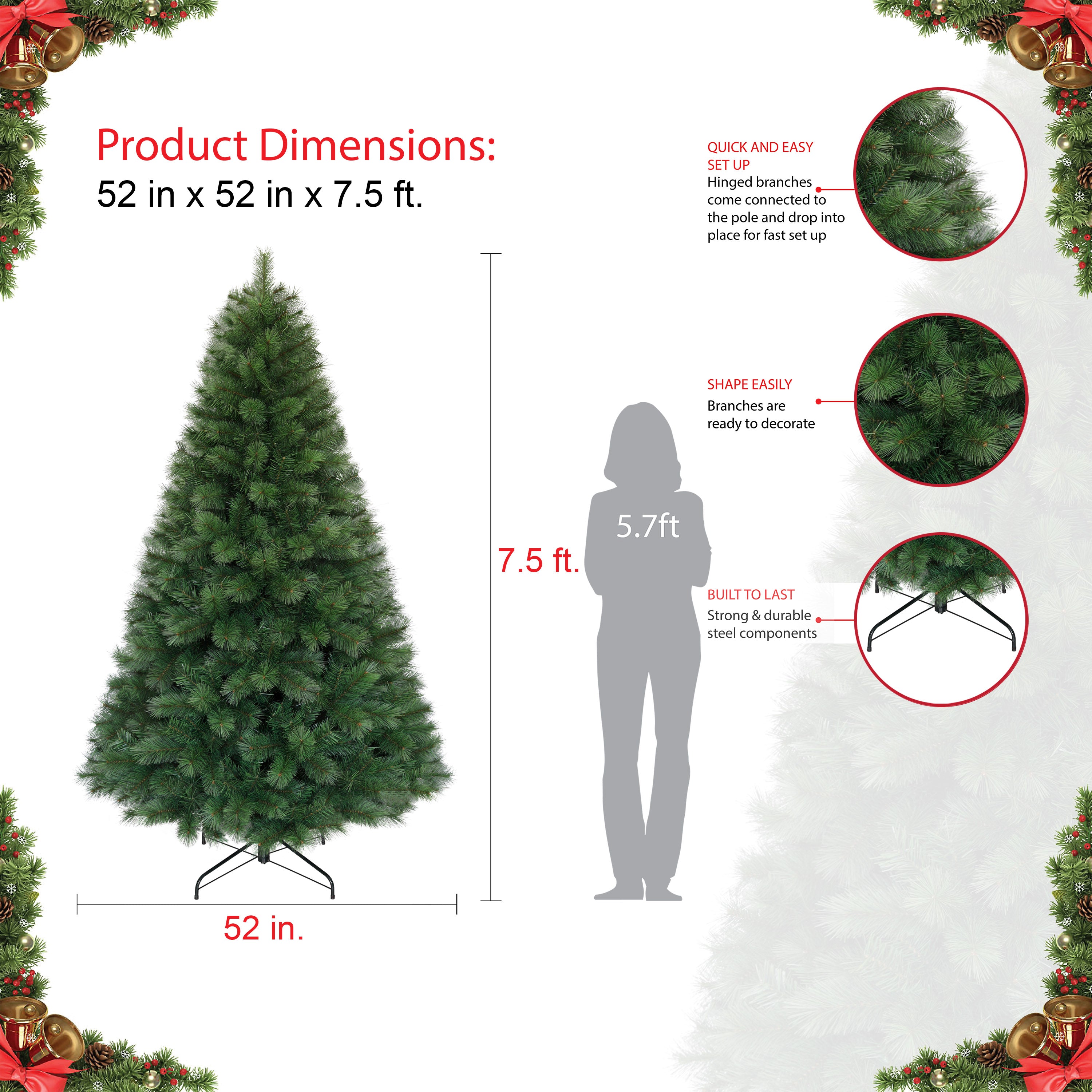 7.5 ft. Wyoming Pine Artificial Tree – puleointl