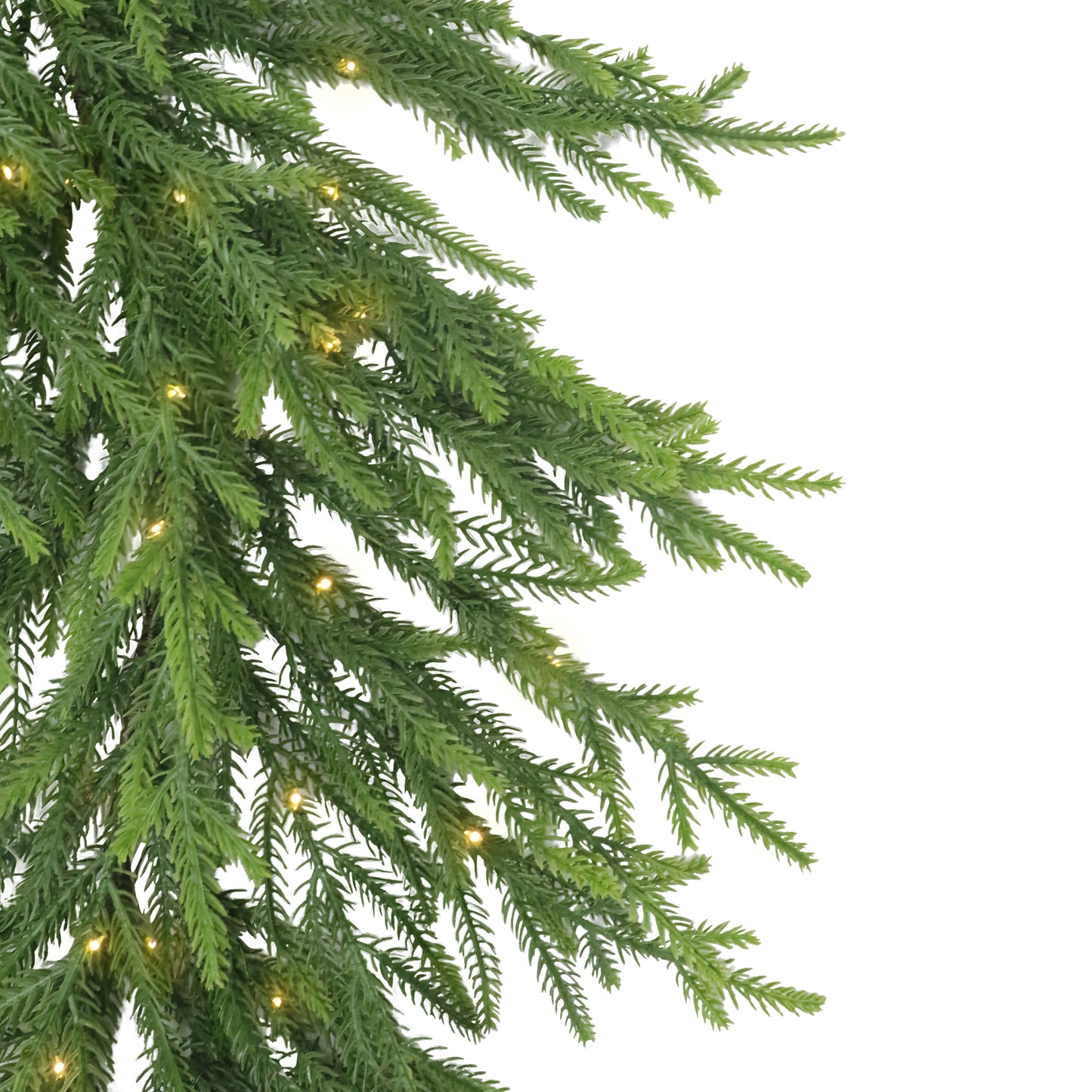 Puleo Classics Prelit Deluxe Pine Garland - 10ft B/O Rice Lights