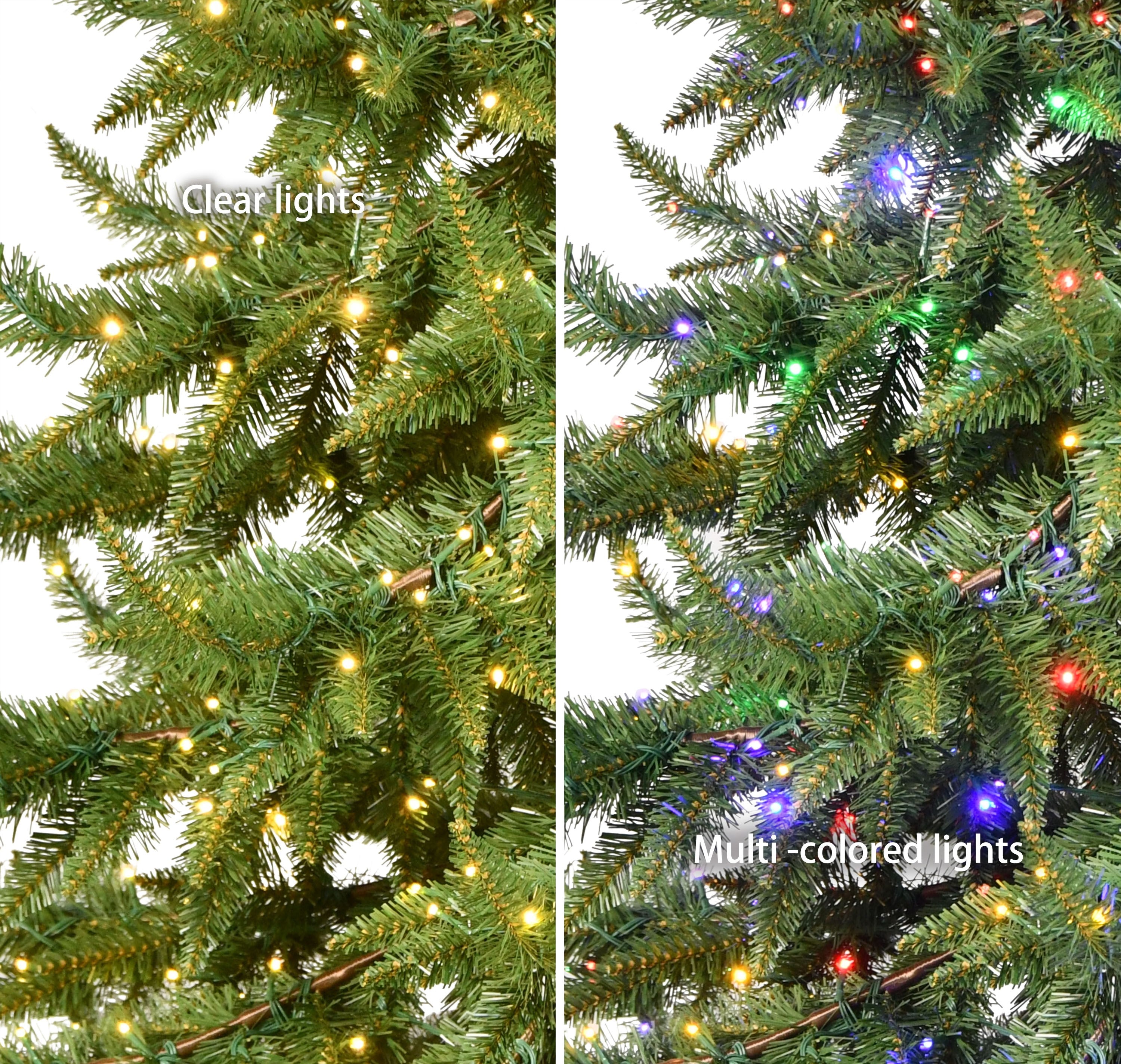7.5 ft Pre-Lit Classic Spruce Tree | Puleo Christmas Trees – puleointl