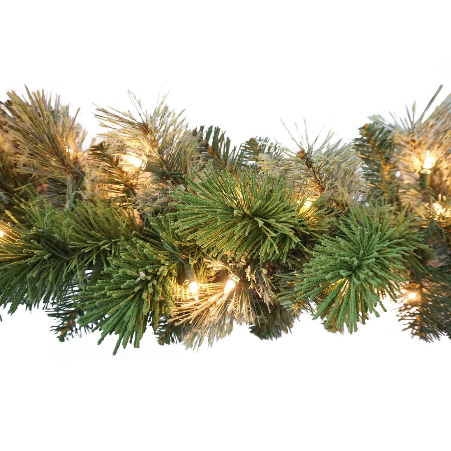 9ft x 10" Pre-lit Oklahoma Pine Garland, 160 Branch Tips, 100 UL Clear Lights