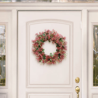 24" Artificial Gypsophila Floral Spring Wreath