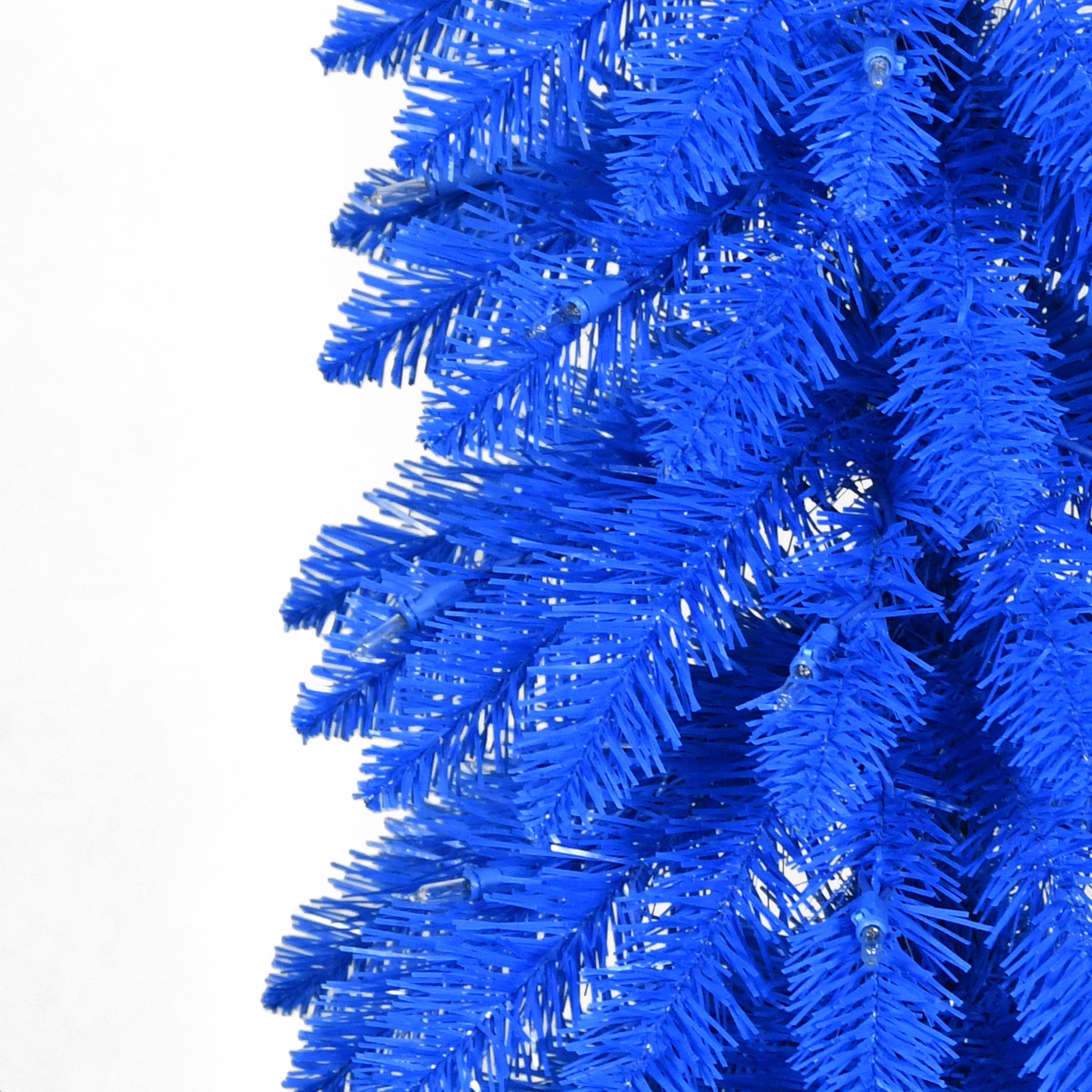 6 ft Pre-Lit Blue Alpine Pencil | Puleo Christmas Trees – puleointl