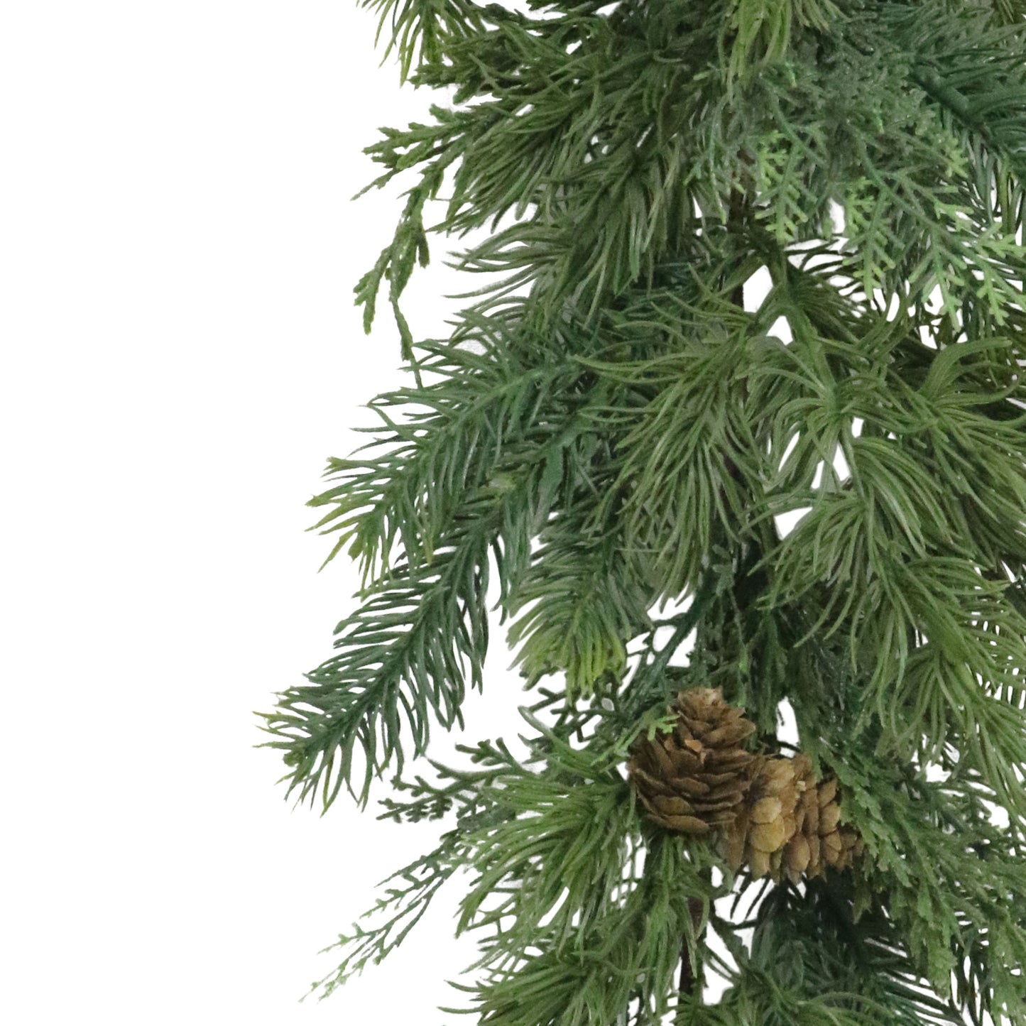 9ft x 10" PE Garland With Pinecones, 182 Branch Tips