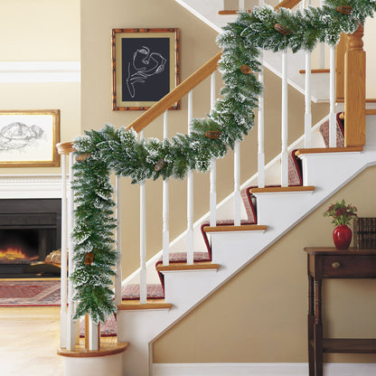 9 ft. x 10 in. Snowy Artificial Garland