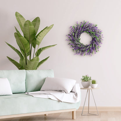 24" Artificial Lavender Spring Wreath